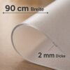 ANRO_mattierte_Folie_2mm_90_HB Tischfolie 2mm mattiert Tischschutzfolie Matt 90cm Breite – Ansicht 11