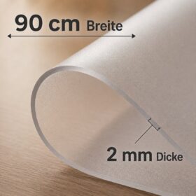Tischfolie 2mm mattiert Tischschutzfolie Matt 90cm Breite