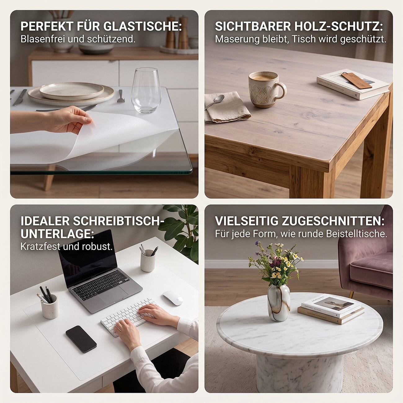 Mattierte Tischfolie nach Maß 2mm Tischschutzmatte – Ansicht 6