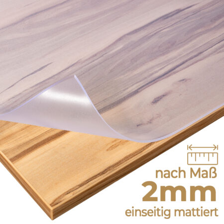 tischfolie mattiert nach maß, tischschutzfolie, tischfolie 2mm
