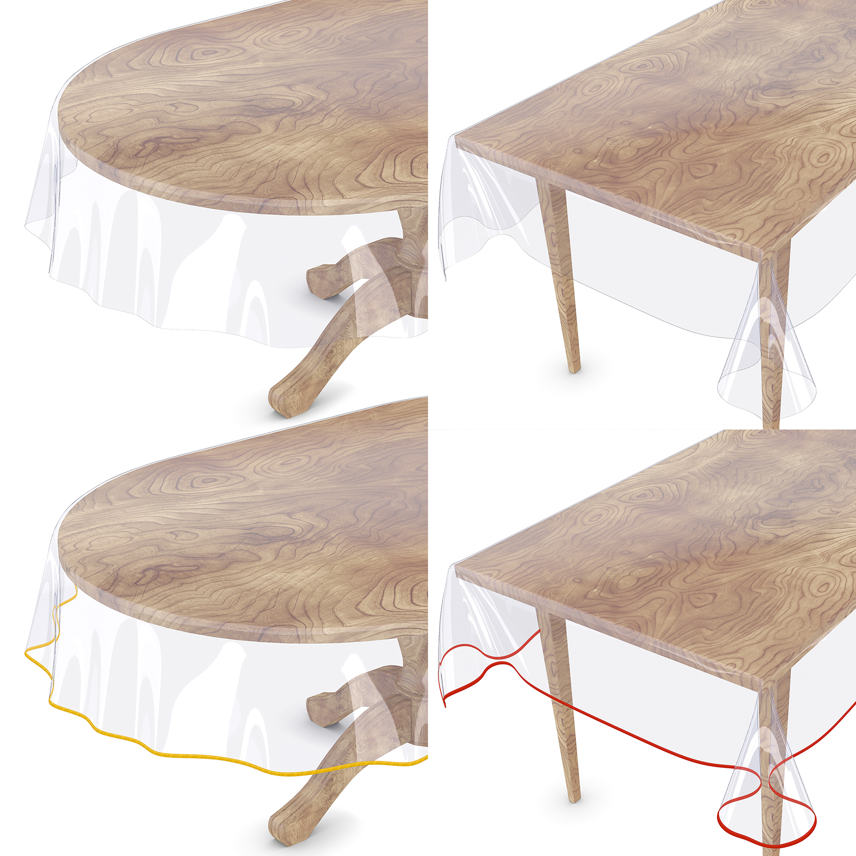 BNYD Transparente Tischdecke Aus Vinyl – 152,4 X 228,6 Cm, Schützt Tisch Und Tischdecke