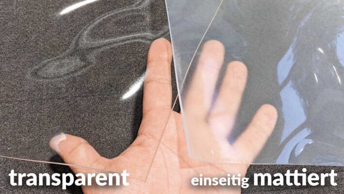Transparente oder mattierte Tischfolie – wo ist der Unterschied?