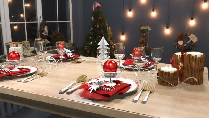 Tischfolie für ein unbeschwertes Festessen an Weihnachten