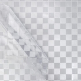 Durchsichtige Tischdecke Karo Groß 0,2 mm halbtransparent glasklar