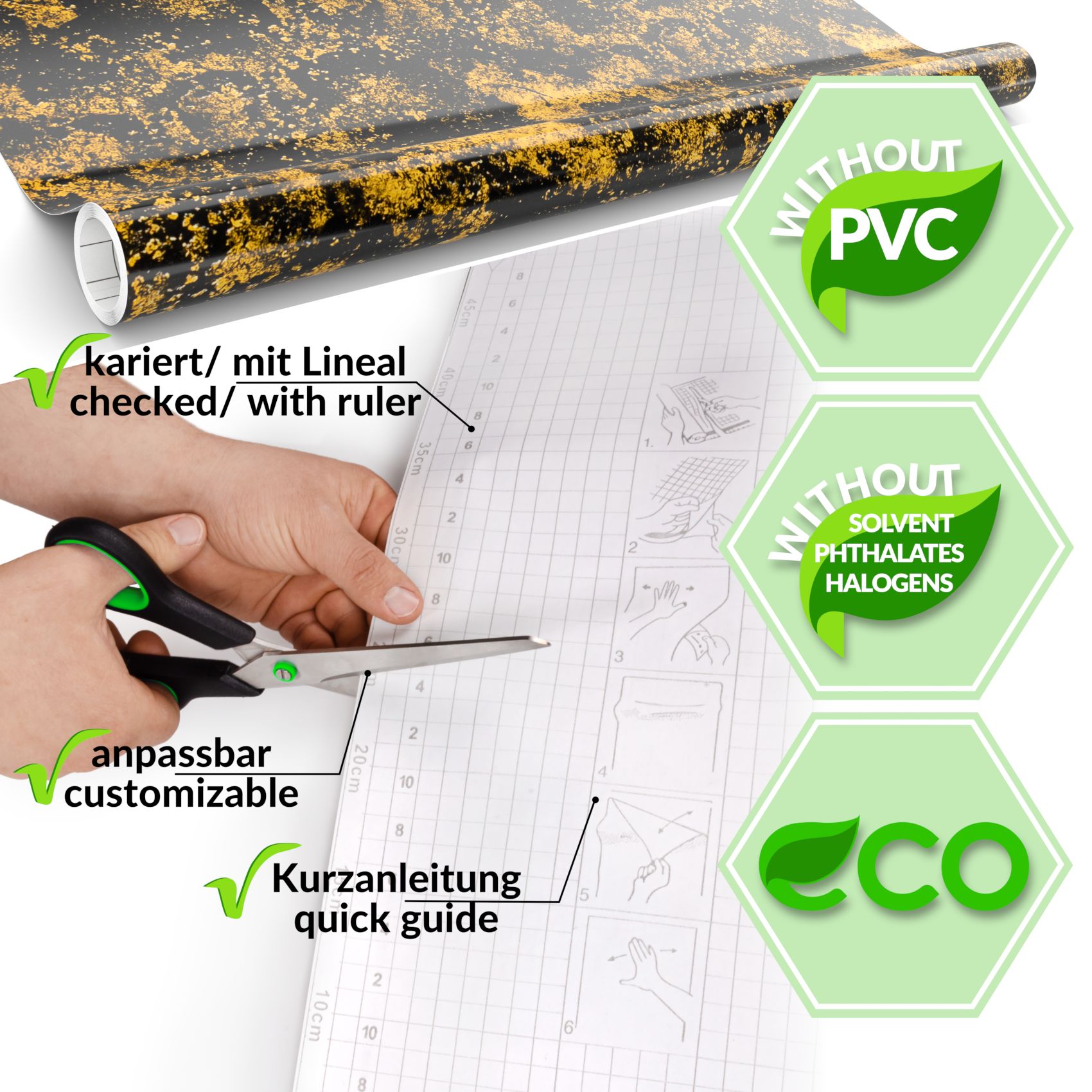 XPAK093_30 Klebefolie Möbelfolie Küche Folie selbstklebend DIY glänzend PVC-frei 0,45x3m – Industrial Betonoptik Orange