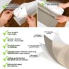 Klebefolie Möbelfolie selbstklebende Folie Dekofolie matt 0,45x2m PVC-frei – Leinenoptik Braun