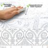 Klebefolie Möbelfolie selbstklebende Folie Dekofolie matt 0,45x2m PVC-frei – Ornament Silber Grau