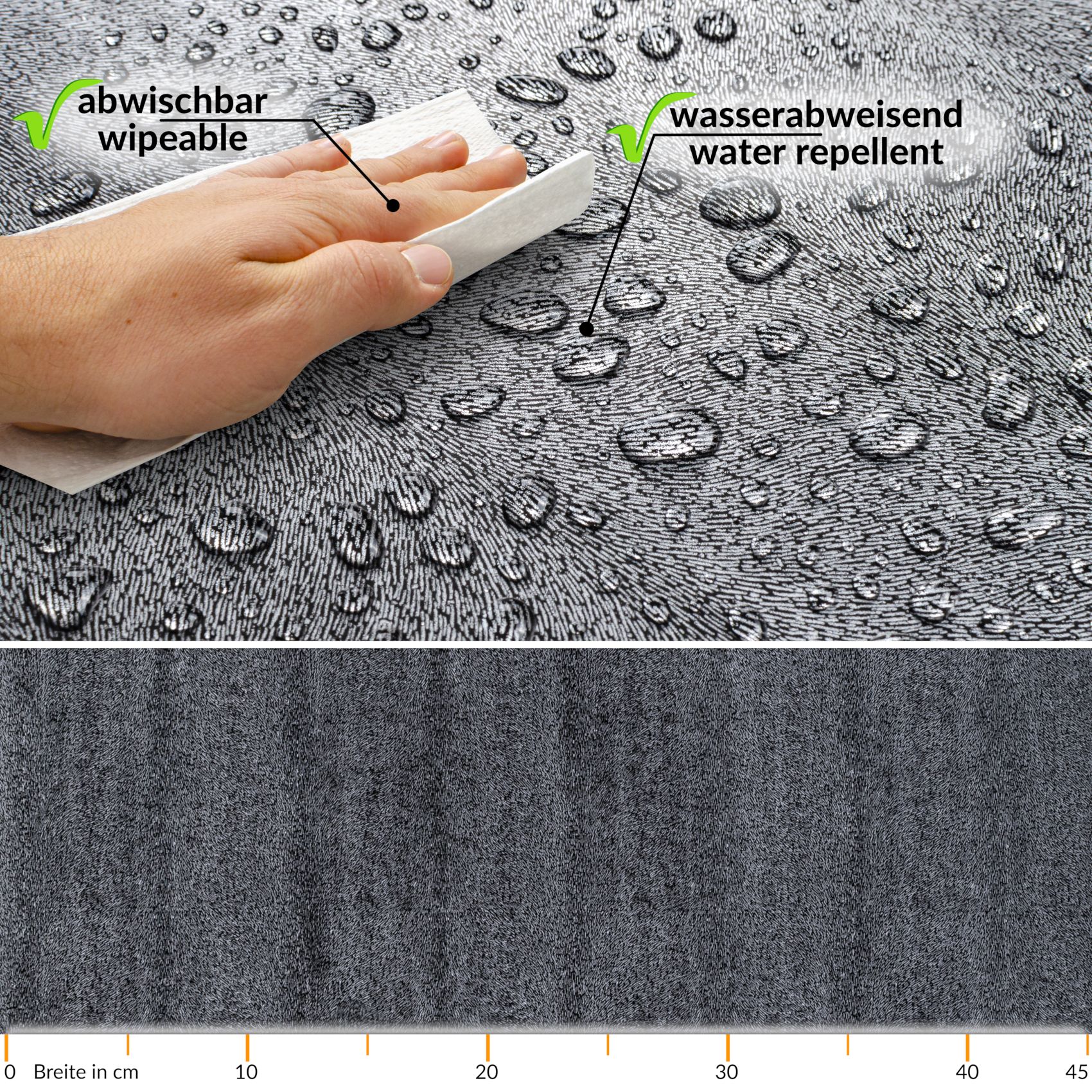 Klebefolie Möbelfolie selbstklebende Folie Dekofolie matt 0,45x2m PVC-frei – Granit Naturstein Grau