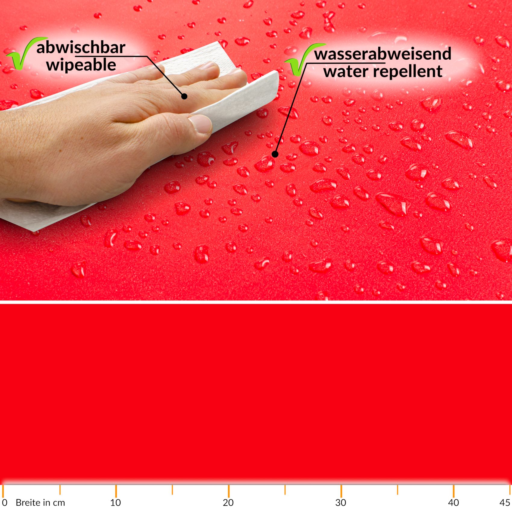 Klebefolie Möbelfolie selbstklebende Folie Dekofolie matt 0,45x2m PVC-frei – Uni Rot Matt