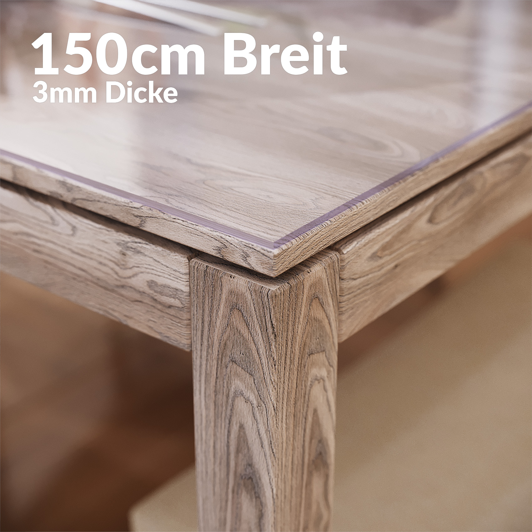 Tischfolie transparent Tischschutzfolie 3mm 150cm Breite