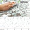Fensterfolie Sichtschutzfolie Glasfolie Milchglasfolie Glasdekor selbstklebend PVC-frei 0,45x2m &#8211; 3D Kieselsteine