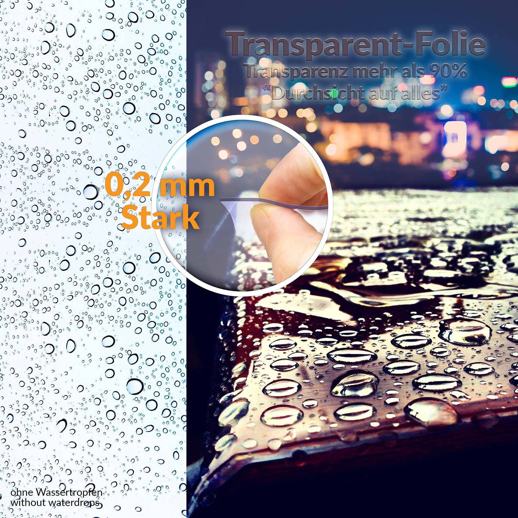 Durchsichtige Tischdecke transparent Tischfolie Glasklar Tischschutzfolie abwaschbar 0,2mm Stärke – 100x137cm, Schnittkante