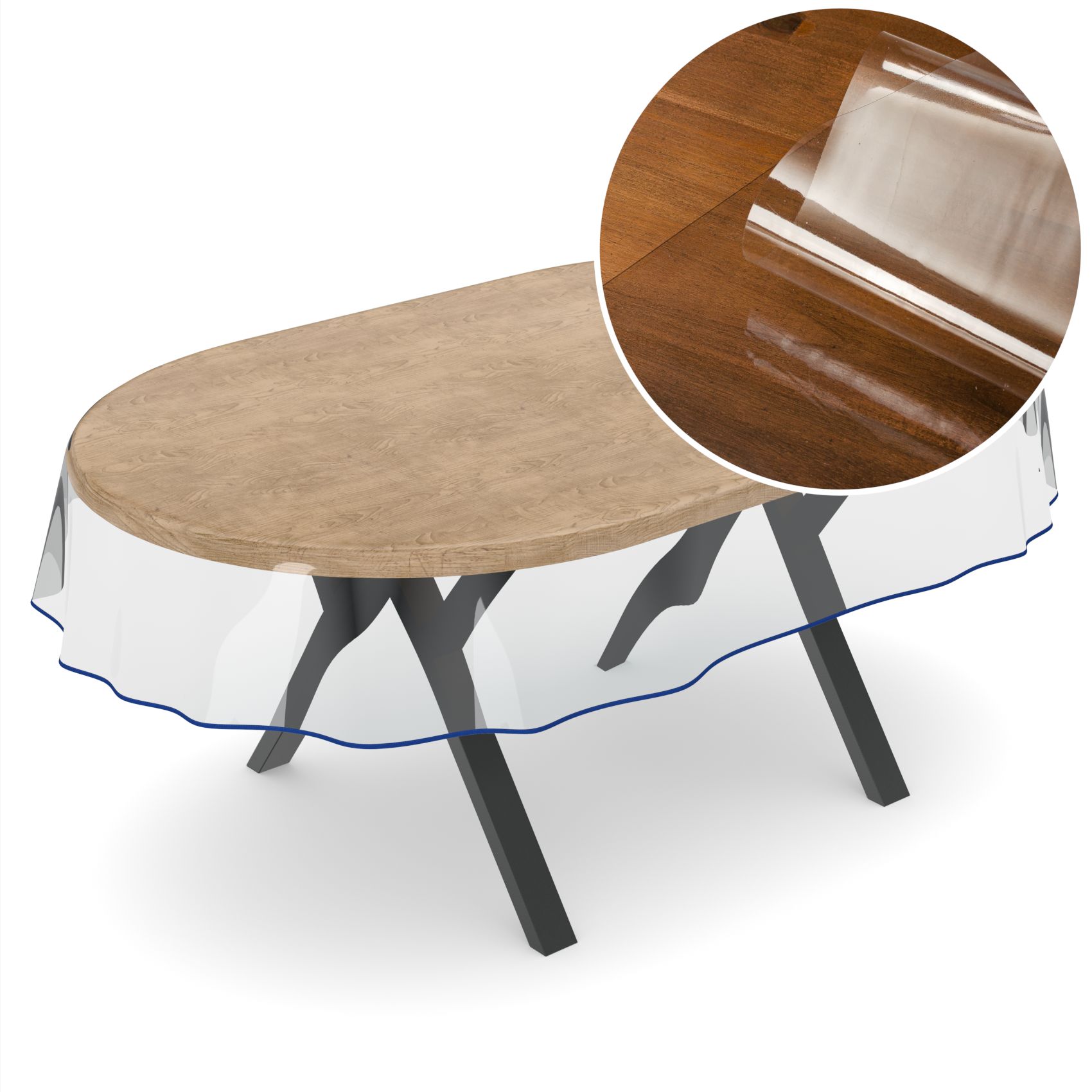 durchsichtige tischdecke