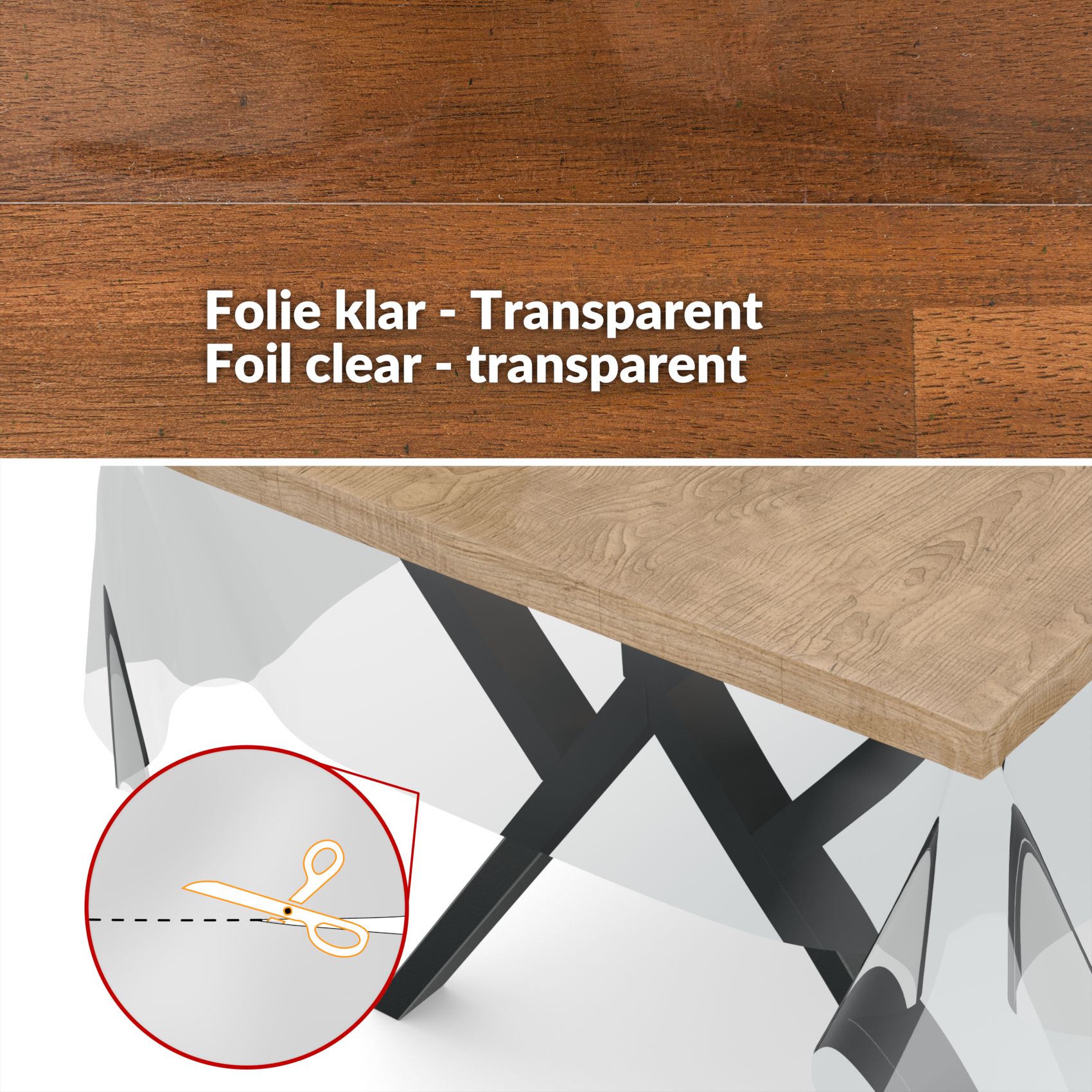 Durchsichtige Tischdecke transparent Tischfolie Klara Tischschutzfolie abwaschbar 0,5mm Stärke
