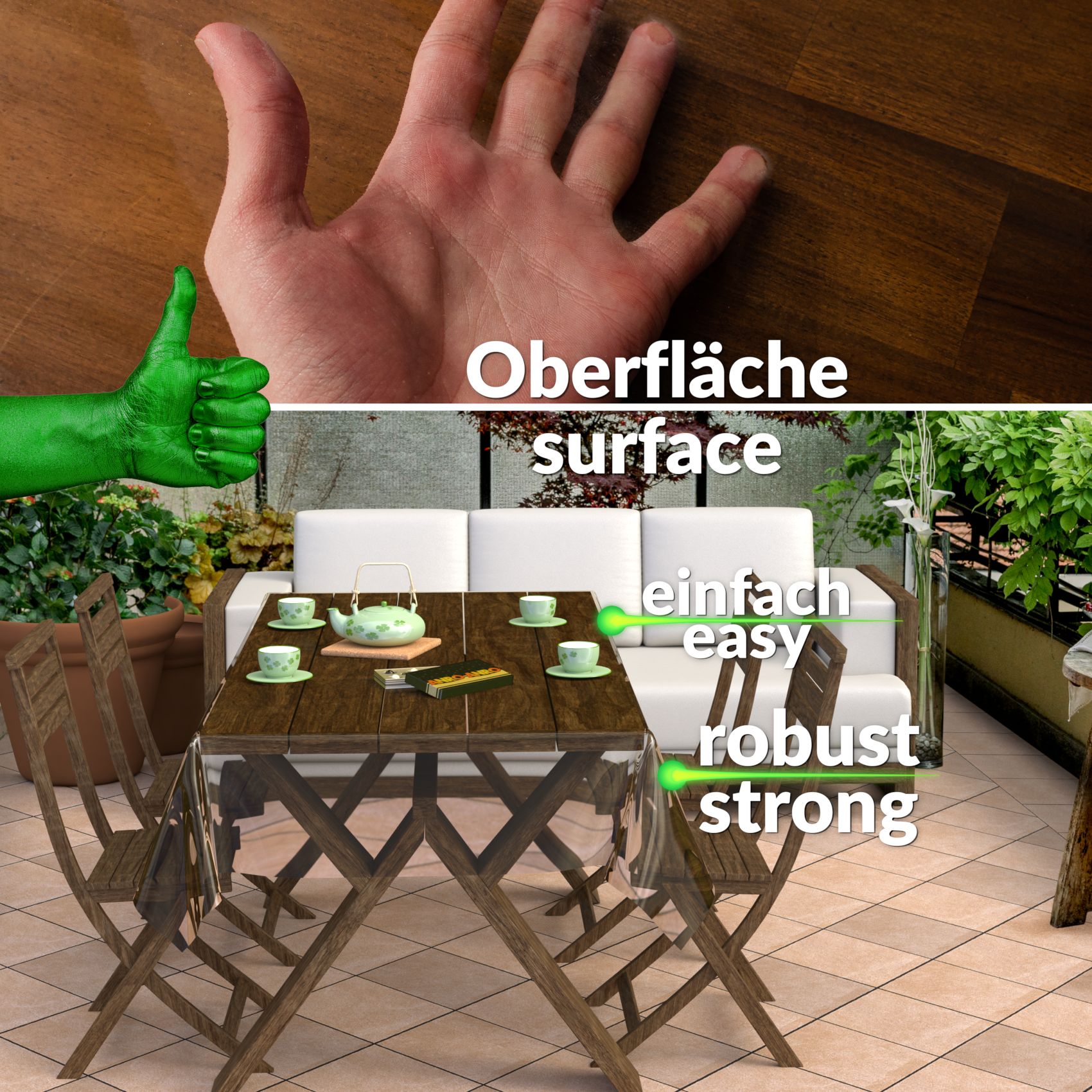 Durchsichtige Tischdecke transparent Tischfolie Klara Tischschutzfolie abwaschbar 0,5mm Stärke