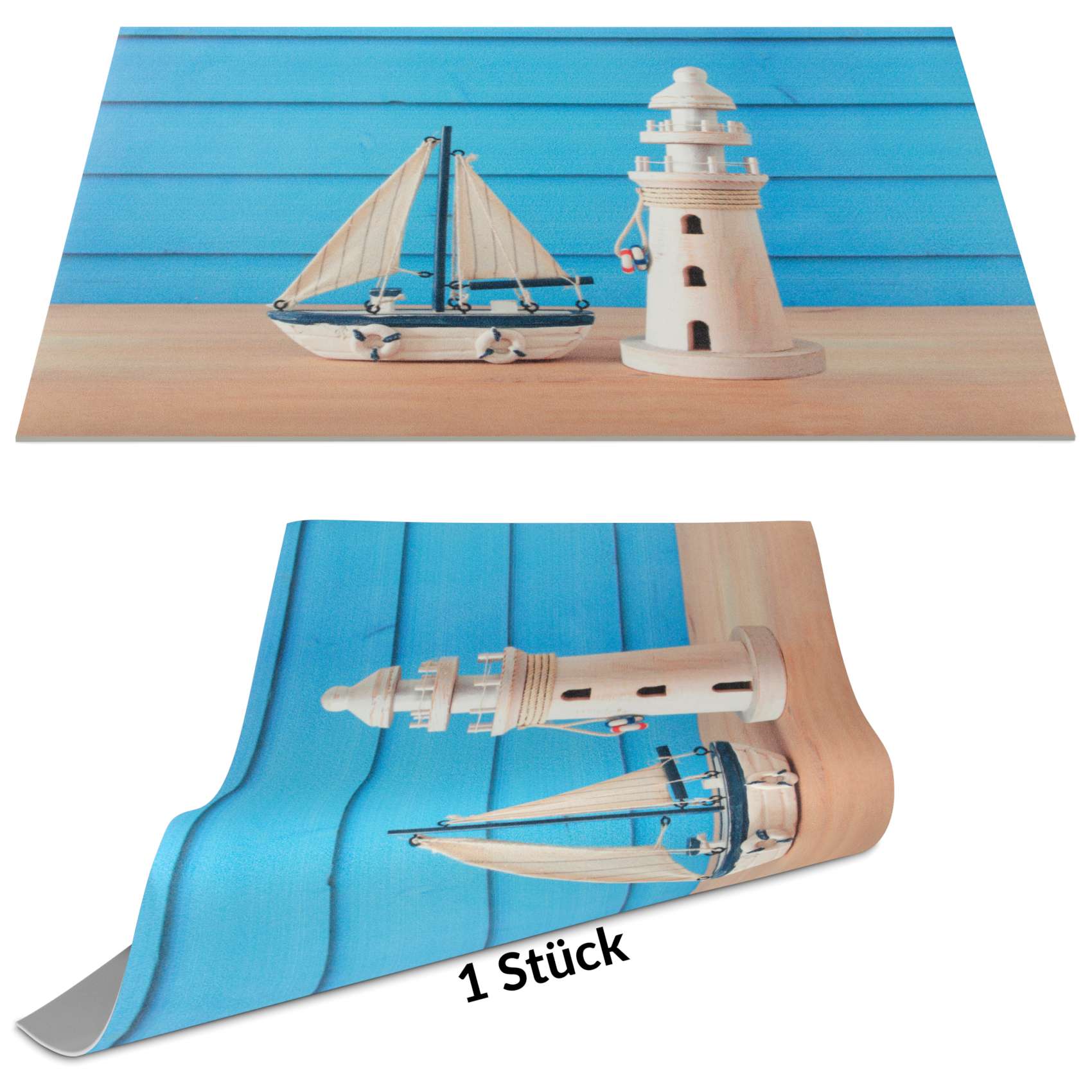 Tischset Platzset Platzdeckchen abwaschbar Tischuntersetzer PVC Placemat hitzebeständig 30x45cm – Maritim Leuchtturm
