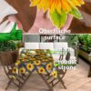 Transparente Tischdecke durchsichtig Tischfolie Tischschutzfolie 0,15mm mit Muster Sonnenblumen &#8211; 100x140cm, Schnittkante