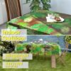 Durchsichtige Tischdecke transparent Tischschutzfolie Tischfolie Klar 0,15mm mit Muster Exotik – 100x140cm, Schnittkante