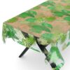 Durchsichtige Tischdecke transparent Tischschutzfolie Tischfolie Klar 0,15mm mit Muster Exotik – 100x140cm, Schnittkante