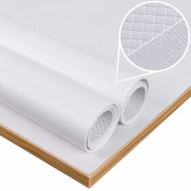 Tischschoner Tischmolton 2mm Tischpolster Tischdeckenunterlage rutschfest Weiß Meterware Karo Muster