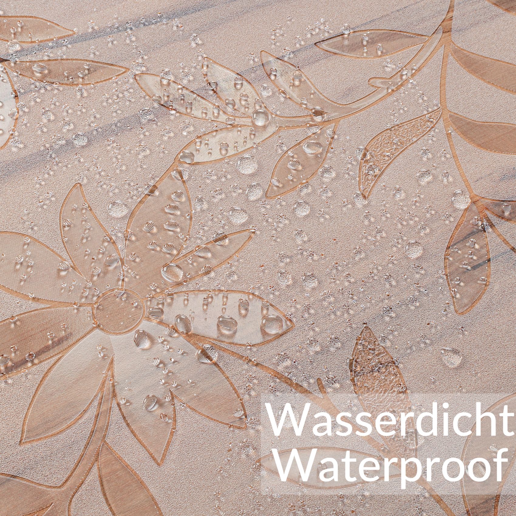 Tischfolie transparente Tischdecke durchsichtig Tischschutzfolie Tischschutz 1,5mm bedruckt Folie mit Motiv Blume B-Ware – 90cm, 100cm