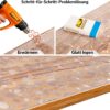 Tischfolie transparente Tischdecke durchsichtig Tischschutzfolie Tischschutz 1,5mm bedruckt Folie Motiv Steine B-Ware – 90cm, 100cm