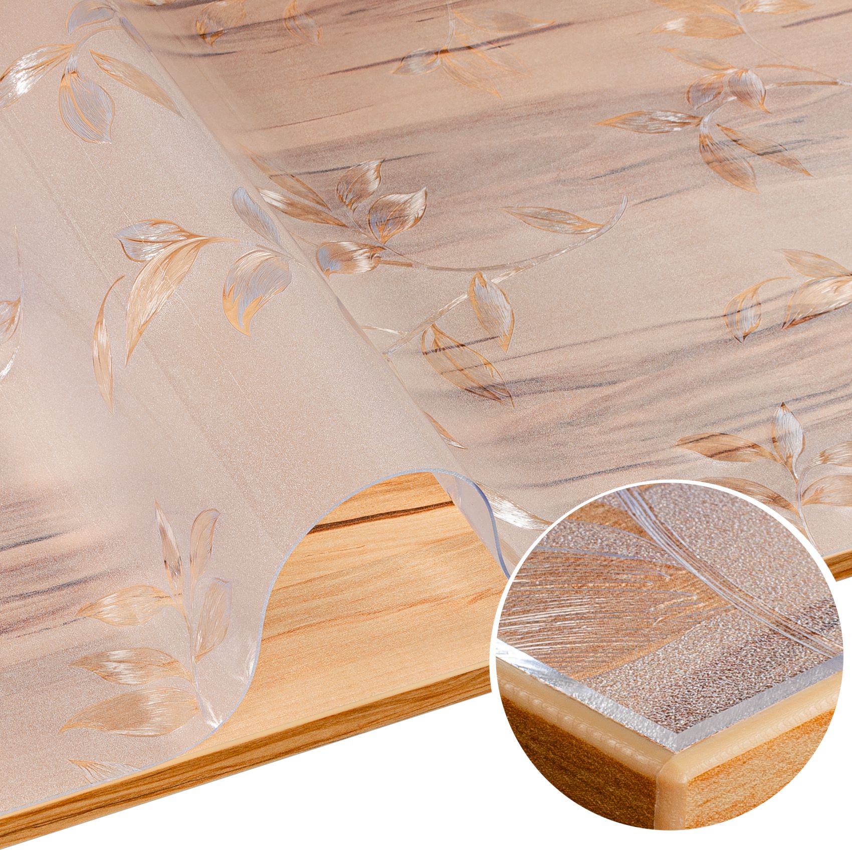 Tischfolie transparente Tischdecke durchsichtig Tischschutzfolie Tischschutz 1,5mm bedruckt Folie mit Motiv B-Ware – 90cm, 100cm