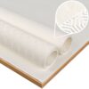 Tischschoner Tischpolster Molton Tischdeckenunterlage rutschfest 2mm Gemustert Weiß PVC Polyester Rücken – 100x140cm, Weiß