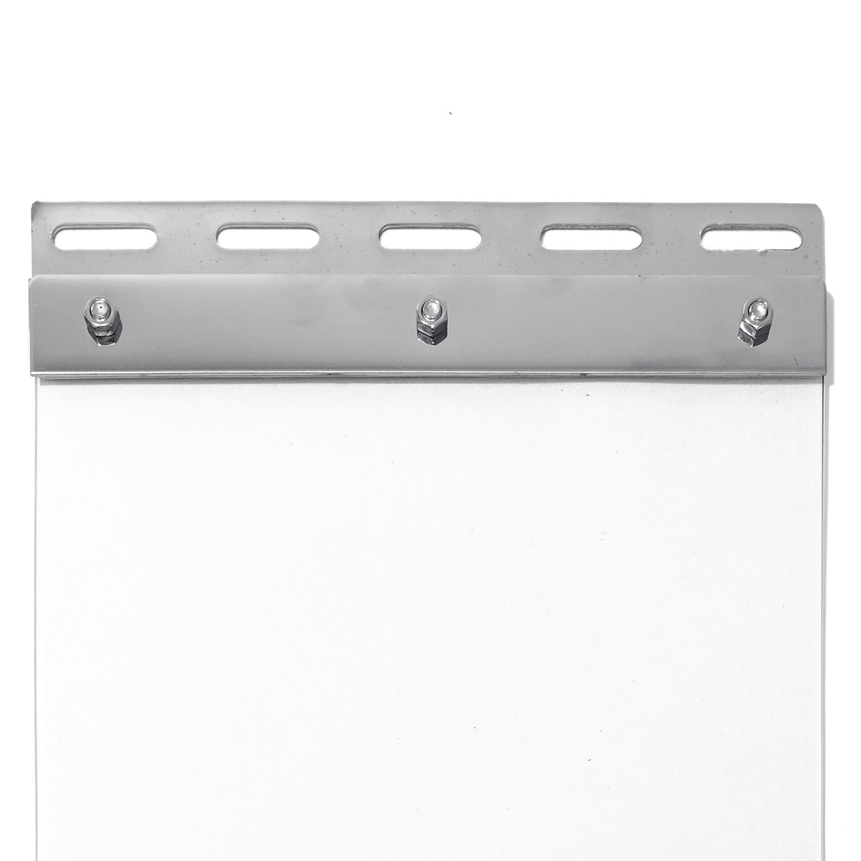 Befestigungsschiene Set Edelstahlschiene L-1m für PVC Streifenvorhänge Lamellen in der Breite 20cm