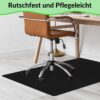 Bürostuhlunterlage Bodenschutzmatte Teppich Schreibtischstuhl Unterlage selbsthaftend NEMESIS Schwarz – 90x120cm