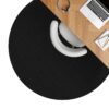 Bürostuhlunterlage Bodenschutzmatte Teppich Schreibtischstuhl Unterlage selbsthaftend NEMESIS Schwarz – 90x120cm
