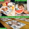 Platzset Tischset Tischmatte Platzdeckchen abwaschbar PVC Platzmatte Marmor Hell 30x45cm