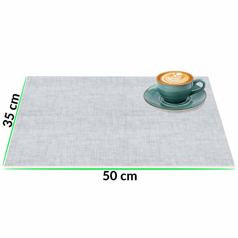 Tischuntersetzer abwaschbar – Uni Leinen light, 35 x 50 cm