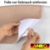 Bürostuhlunterlage Bodenschutzmatte Teppich Schreibtischstuhl Unterlage selbsthaftend NEMESIS Hellbraun – 090x120cm