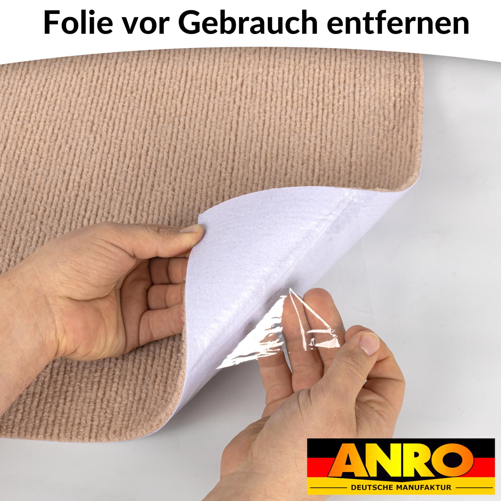 Bürostuhlunterlage Bodenschutzmatte Teppich Schreibtischstuhl Unterlage selbsthaftend NEMESIS Hellbraun – 090x120cm