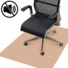 Bürostuhlunterlage Bodenschutzmatte Teppich Schreibtischstuhl Unterlage selbsthaftend NEMESIS Hellbraun – 090x120cm