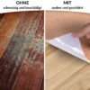 Bürostuhlunterlage Bodenschutzmatte Teppich Schreibtischstuhl Unterlage selbsthaftend NEMESIS Hellbraun – 090x120cm
