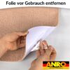 Bürostuhlunterlage Bodenschutzmatte Teppich Schreibtischstuhl Unterlage selbsthaftend NEMESIS Hellbraun – 090x120cm