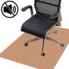 Bürostuhlunterlage Bodenschutzmatte Teppich Schreibtischstuhl Unterlage selbsthaftend NEMESIS Hellbraun – 090x120cm