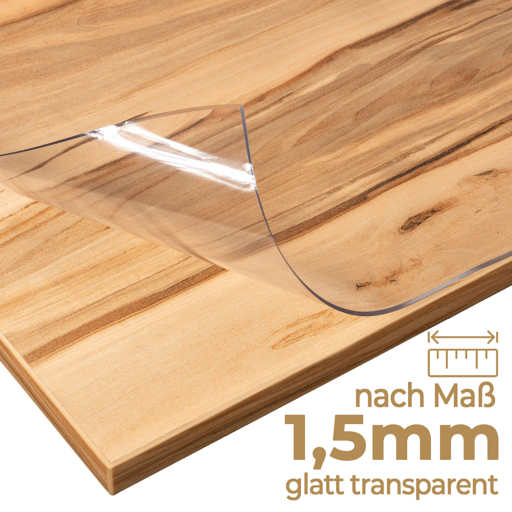 tischfolie transparent nach maß, tischschutzfolie 1,5mm, tischfolie