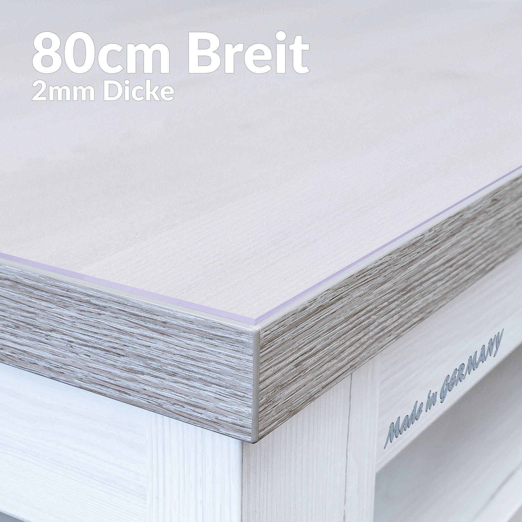 80cm-matt-hauptbild Tischfolie einseitig mattiert Tischschutz Tischschutzfolie feinmattiert 2mm 80cm Breite