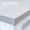 Tischfolie einseitg mattiert Tischschutz Tischschutzfolie 2mm Matt 90cm Breite