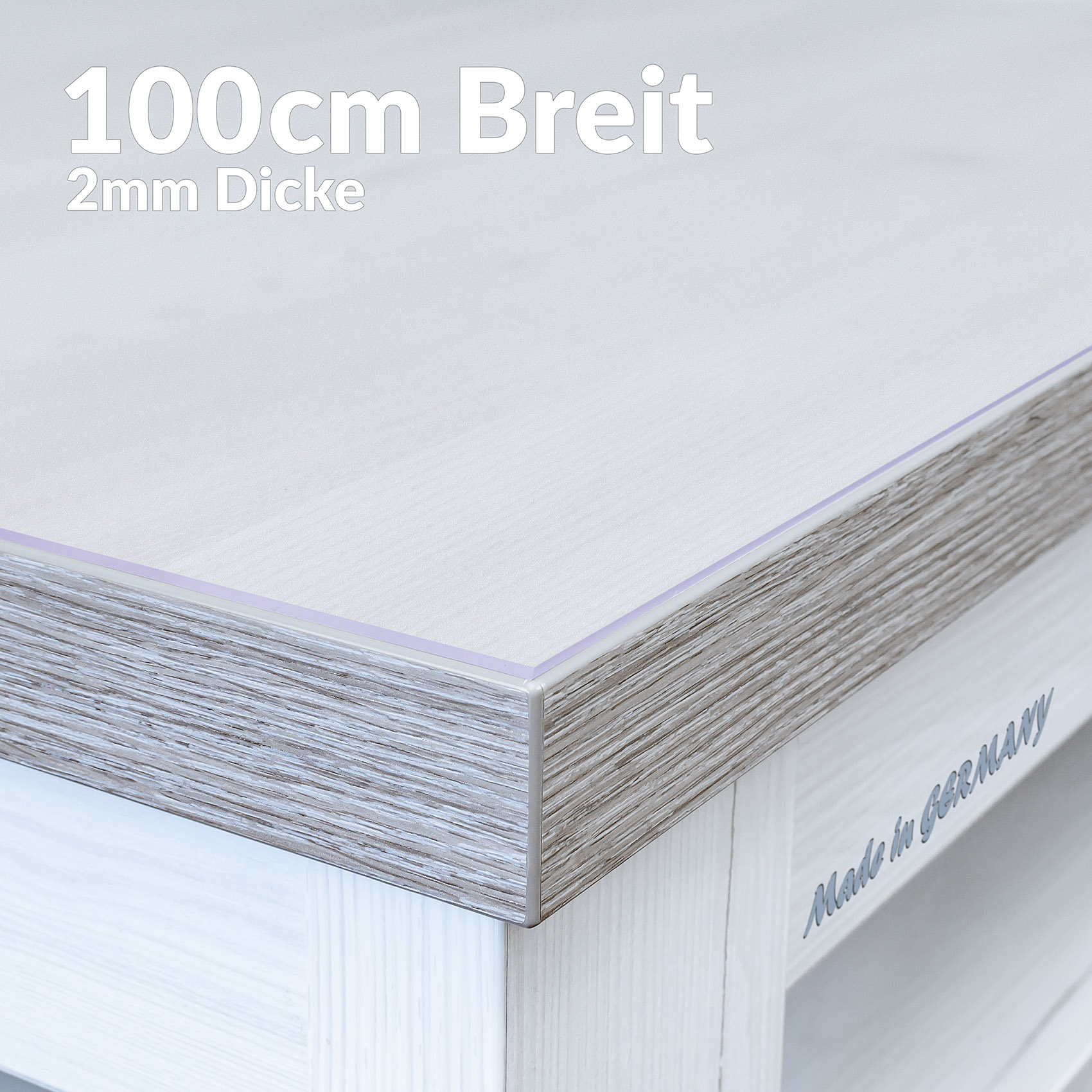 100cm-matt-hauptbild Tischfolie einseitig mattiert 2mm Tischschutzfolie Tischschutz Matt 100cm Breite
