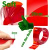 PVC Lamelle Streifenvorhang Rot transparent 2mm Meterware B-20cm