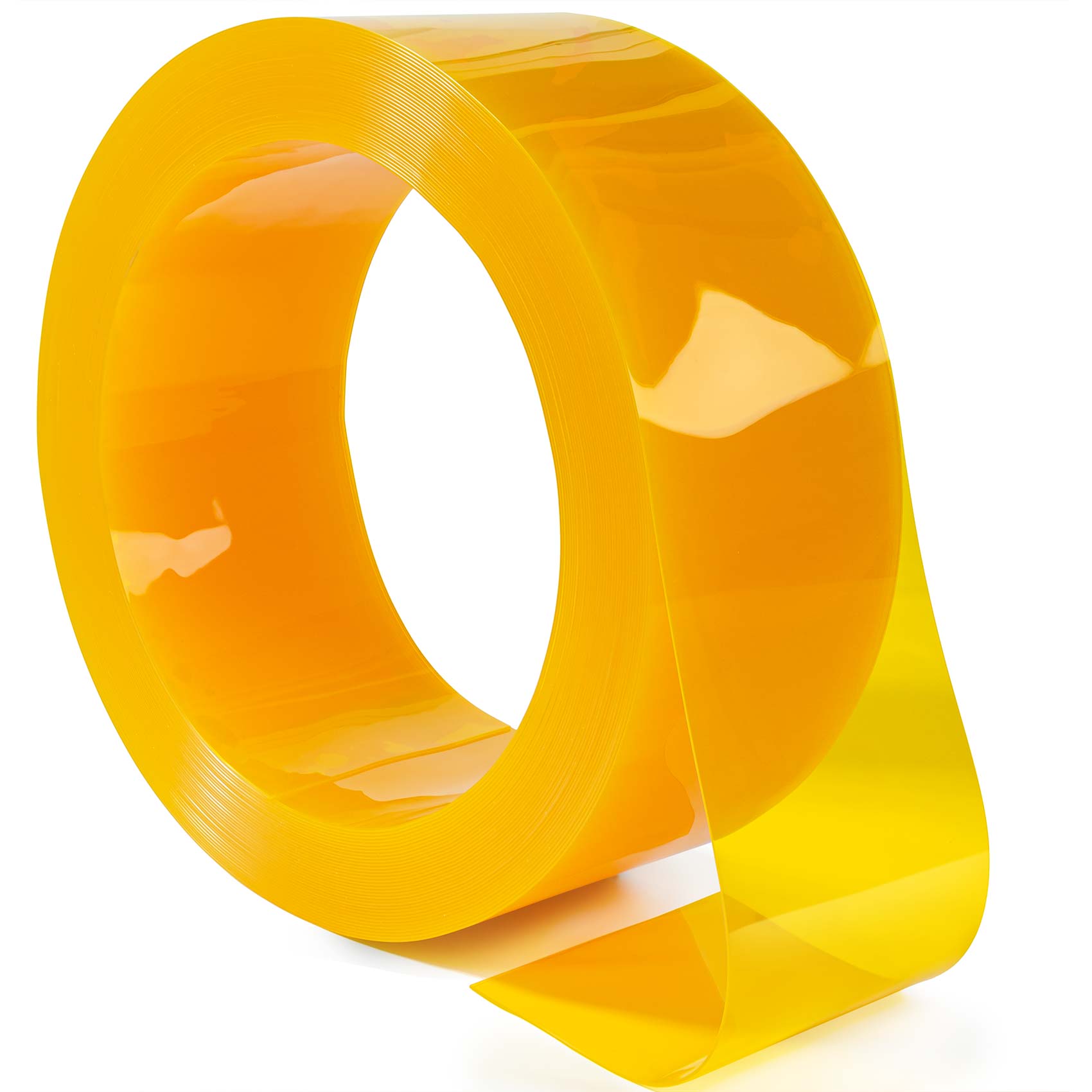 PVC Streifenvorhang Lamellen Vorhang Stärke 2mm Gelb B-20cm