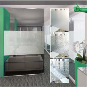 Fensterfolie Sichtschutzfolie Glasfolie Milchglasfolie Glasdekor selbstklebend PVC-frei 0,45x2m