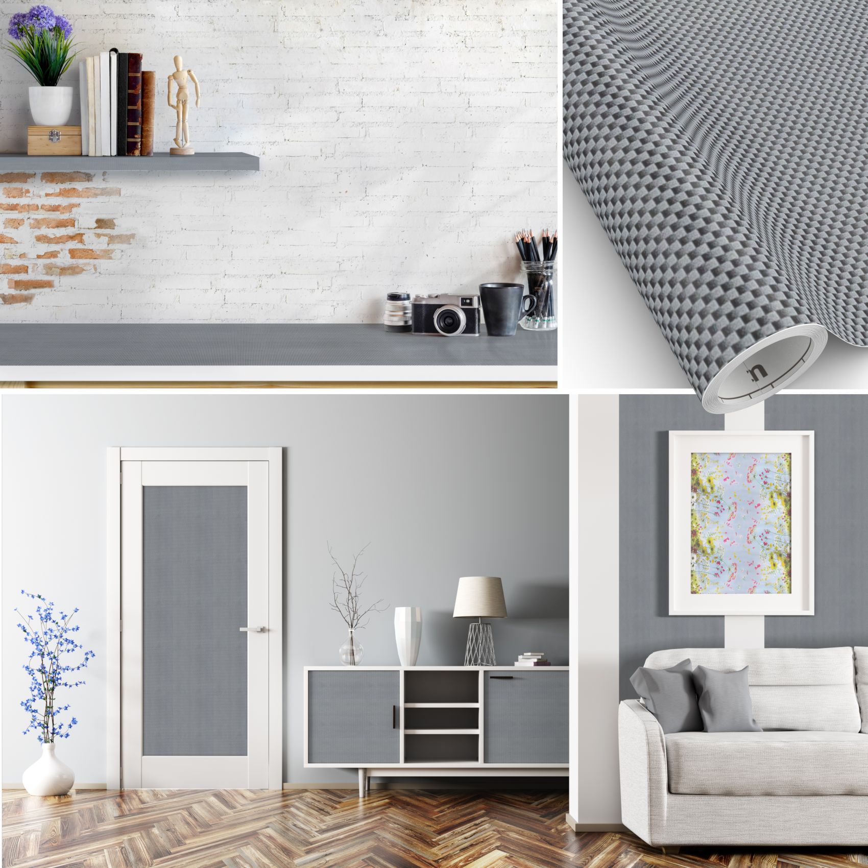 Adhesive_manial_679x679 Klebefolie Möbelfolie selbstklebende Folie Dekofolie matt 0,45x2m PVC-frei – Carbon Matt