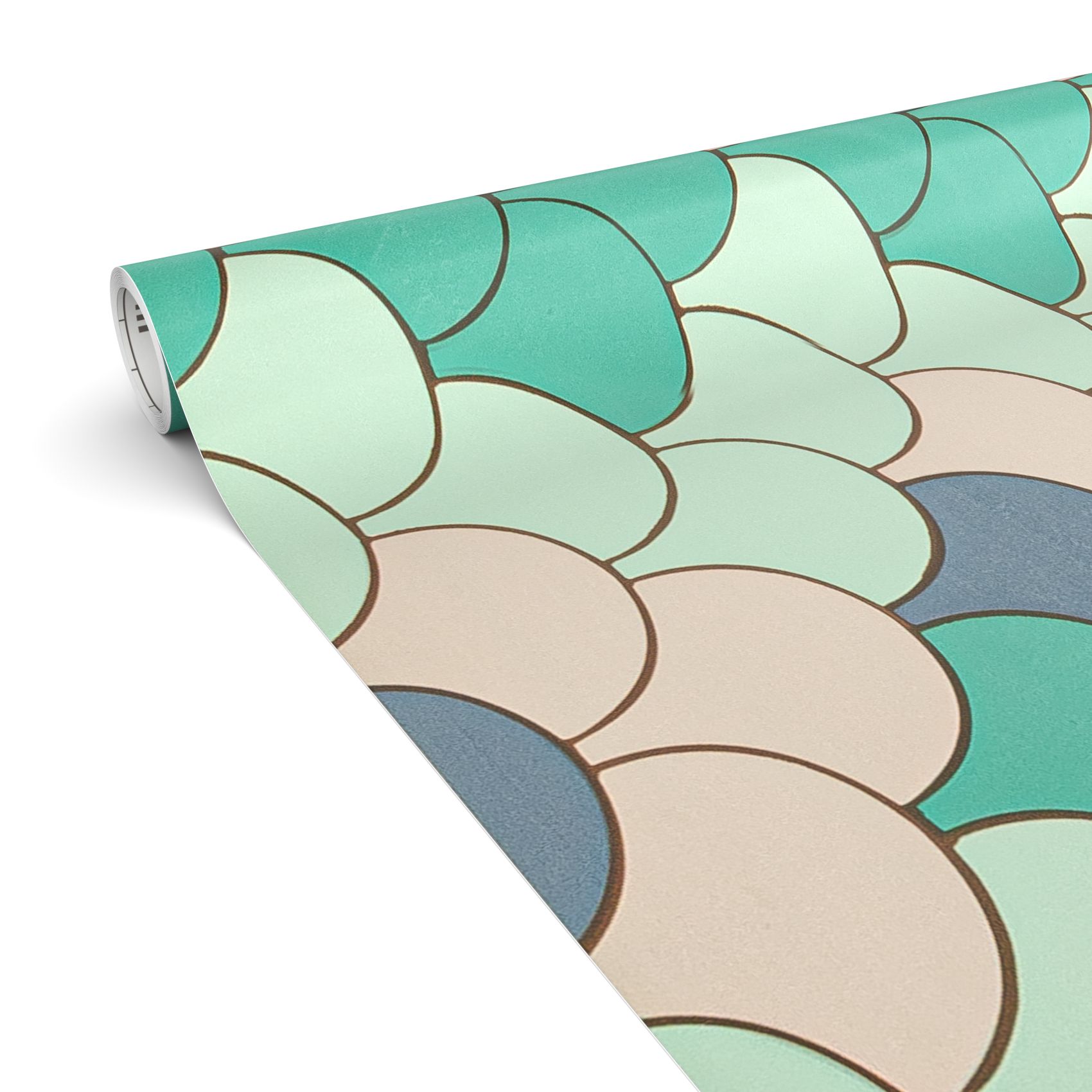 Klebefolie Möbelfolie selbstklebende Folie Dekofolie matt 0,45x2m PVC-frei Schuppen (Muster) Grün