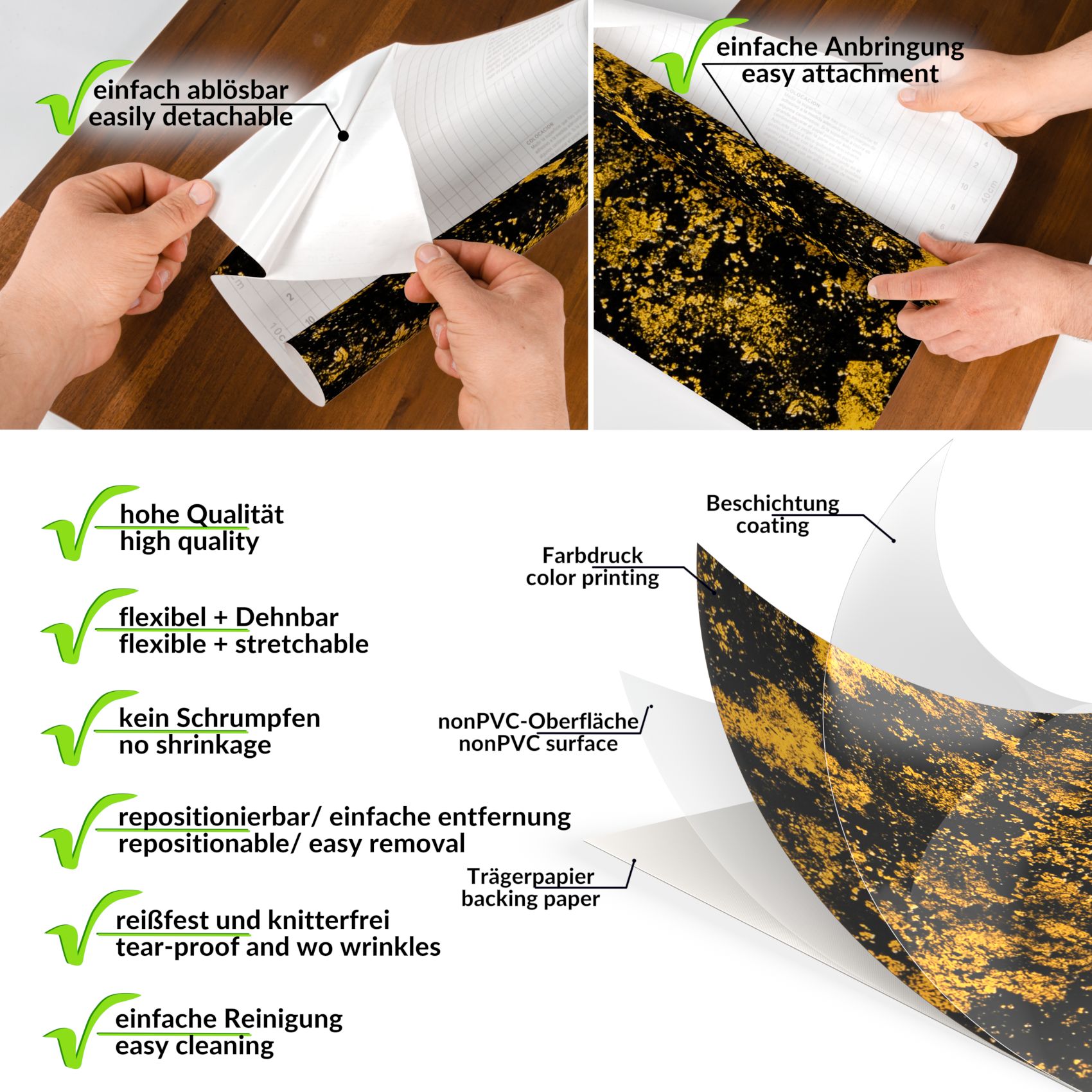 XPAK093_20 Klebefolie Möbelfolie Küche Folie selbstklebend DIY glänzend PVC-frei 0,45x3m – Industrial Betonoptik Orange