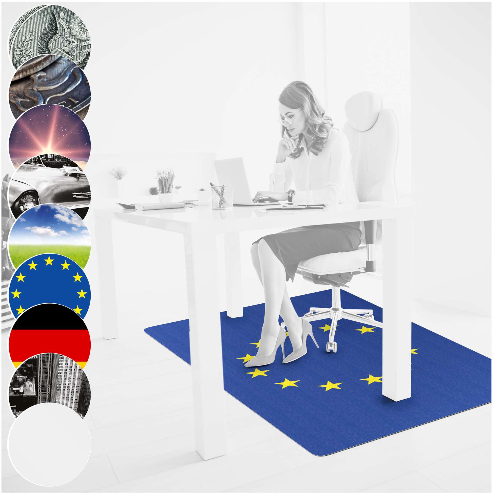 TDS-EUF-120-180_11CA Bürostuhlunterlage Bodenschutzmatte Schreibtisch Stuhl Unterlage Digitaldruck 9 Designs
